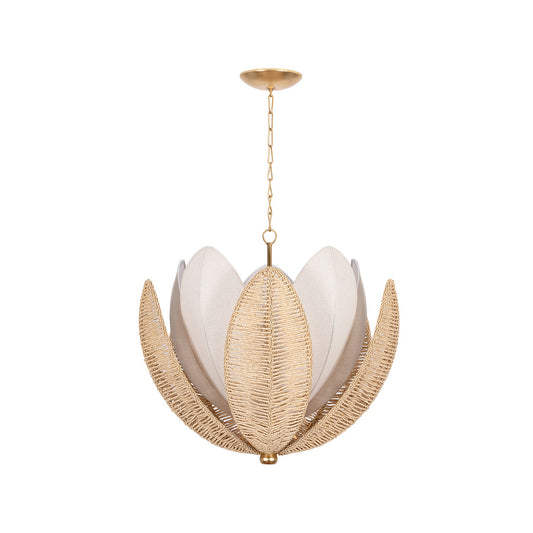Costa Brava Chandelier in Vintage Gold Leaf