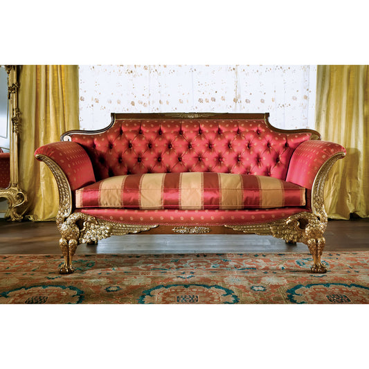 Cotton Blend Flared Arm Standard Sofa