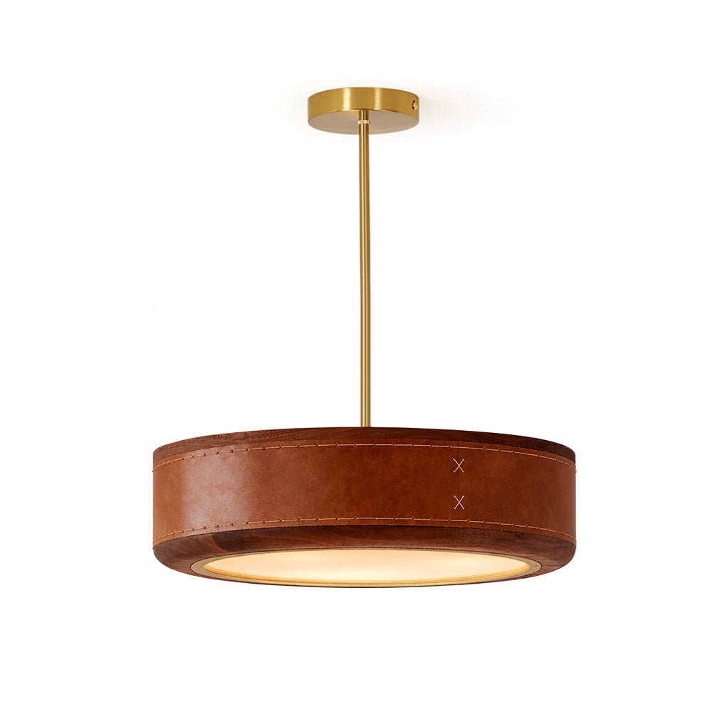 Crafted Leather Ceiling Light