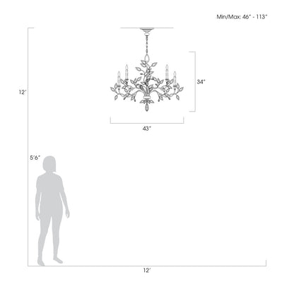 Crystal Laurel 10 - Light Crystal Chandelier