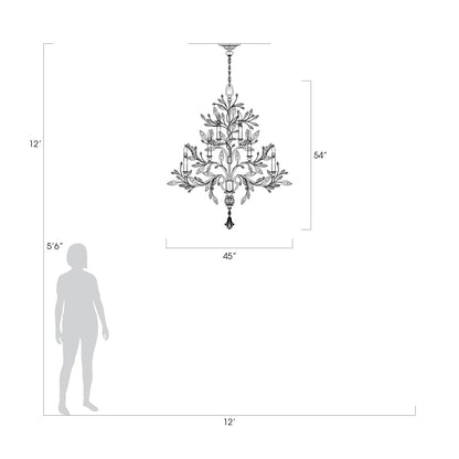 Crystal Laurel 16 - Light Crystal Chandelier