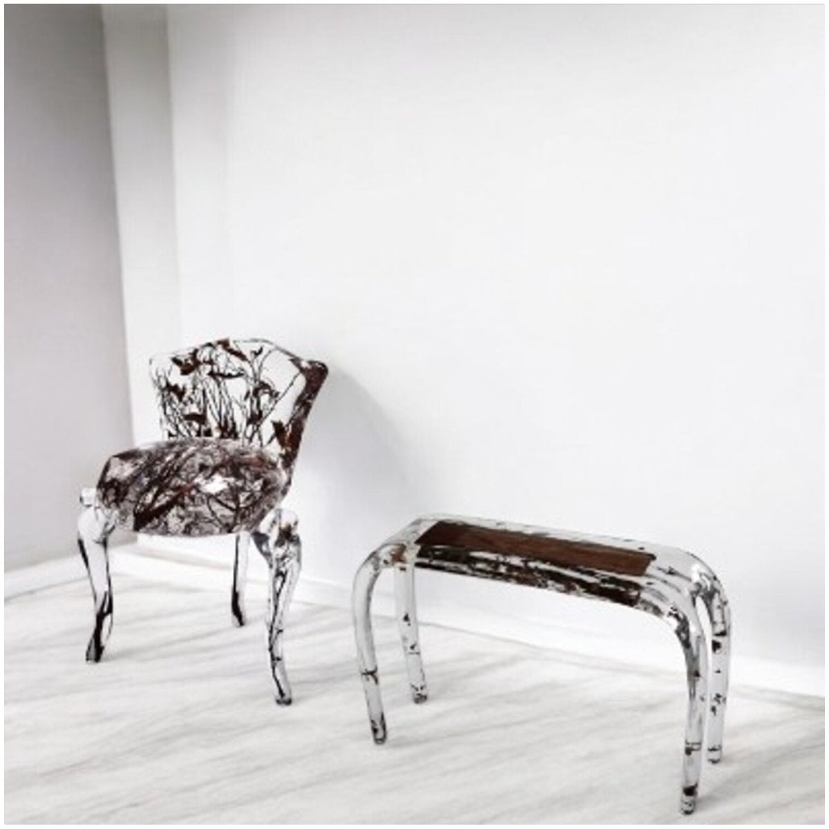 Crystal Wood Console Table