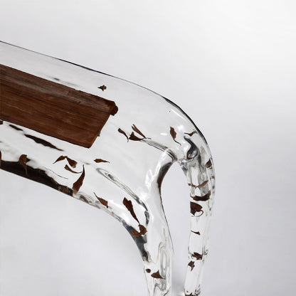 Crystal Wood Console Table