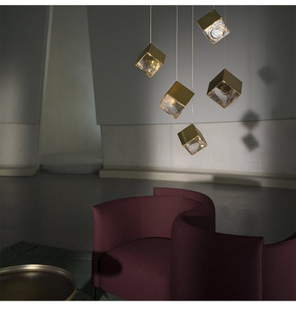 Cubic Luster Cascade Chandelier