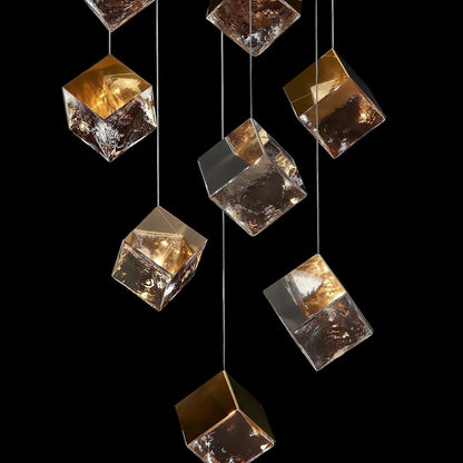Cubic Luster Cascade Chandelier