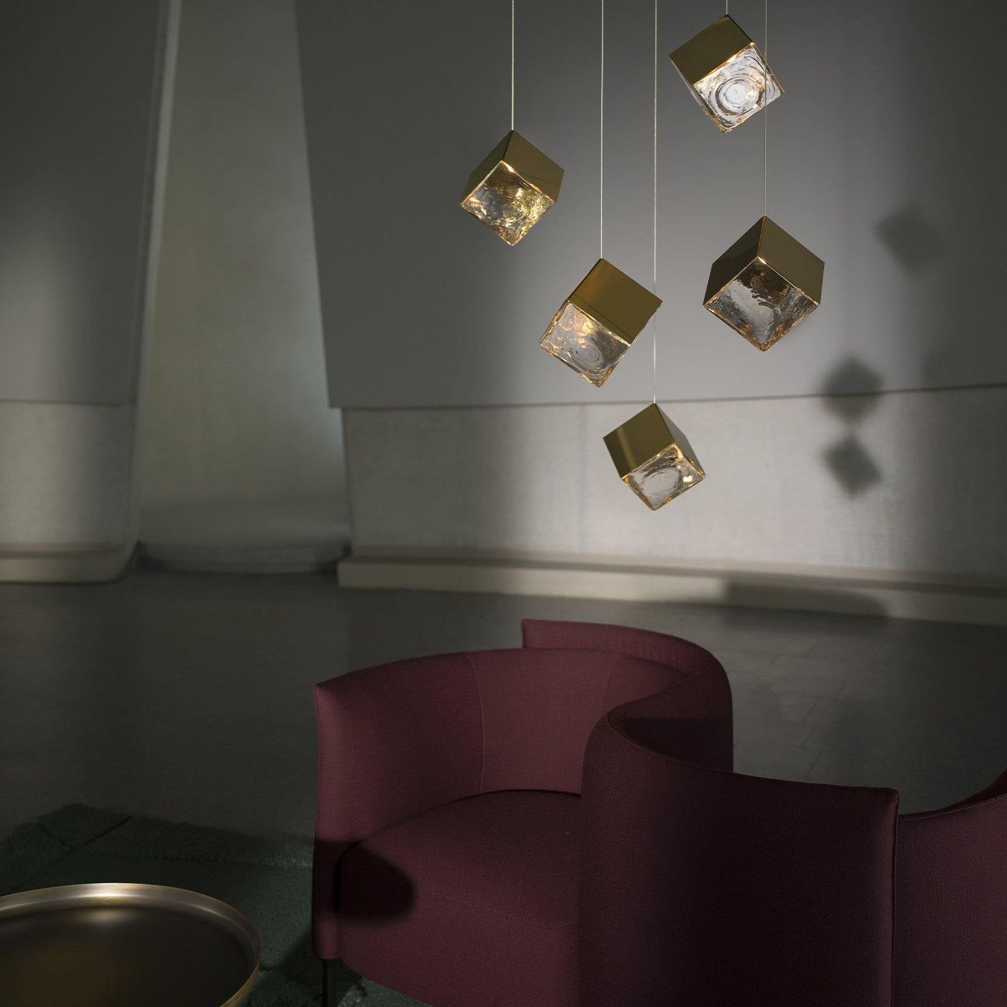 Cubic Luster Cascade Chandelier