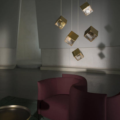 Cubic Luster Cascade Chandelier