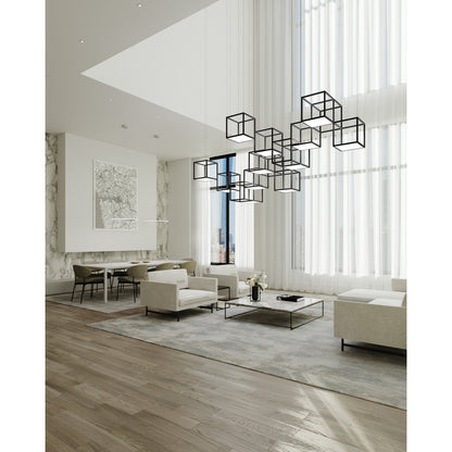 Cubix 12 - Light LED Chandelier