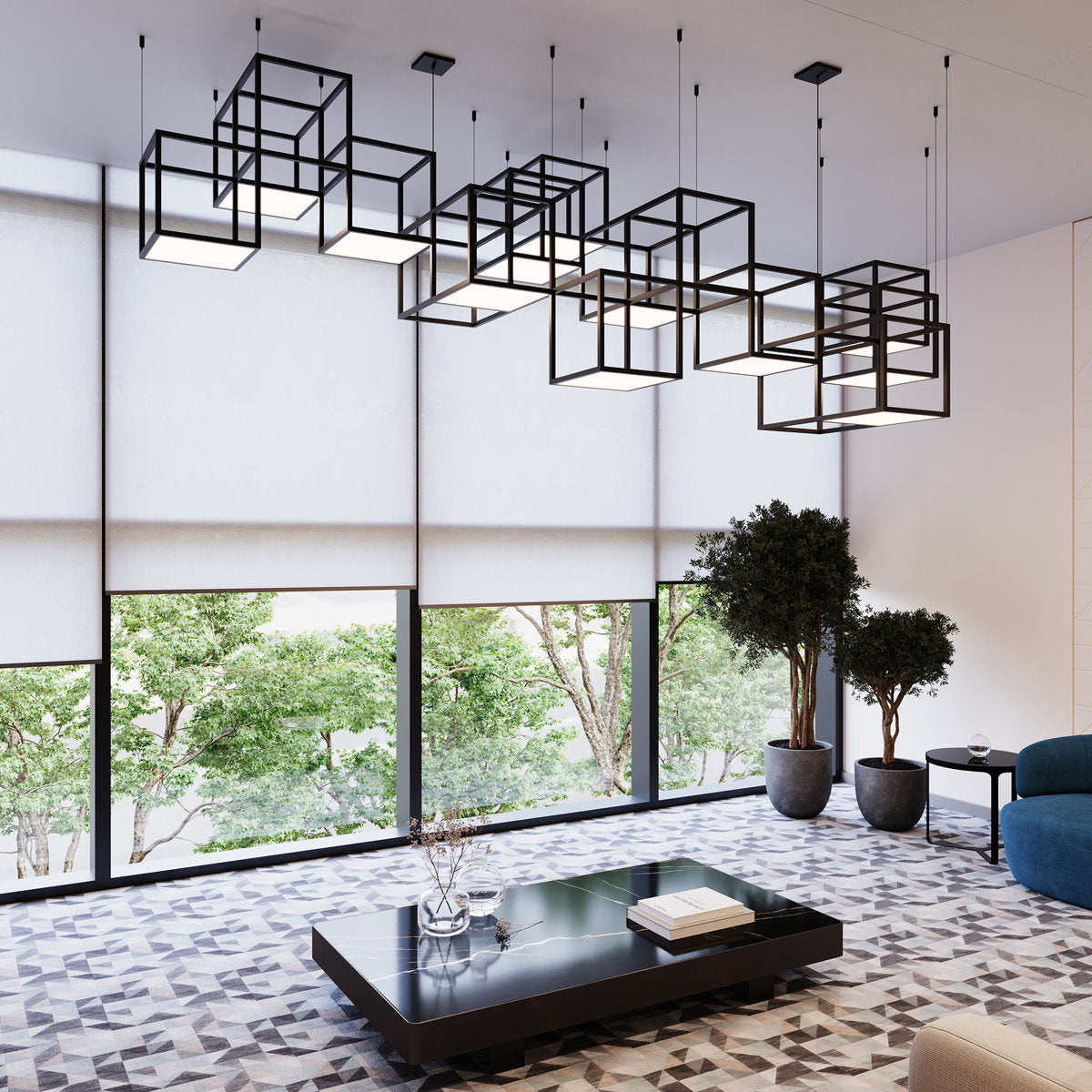 Cubix 12 - Light LED Chandelier