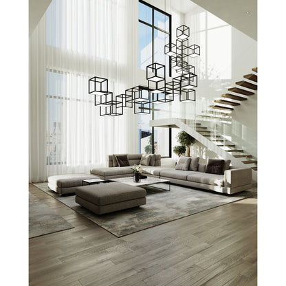 Cubix 12 - Light LED Chandelier