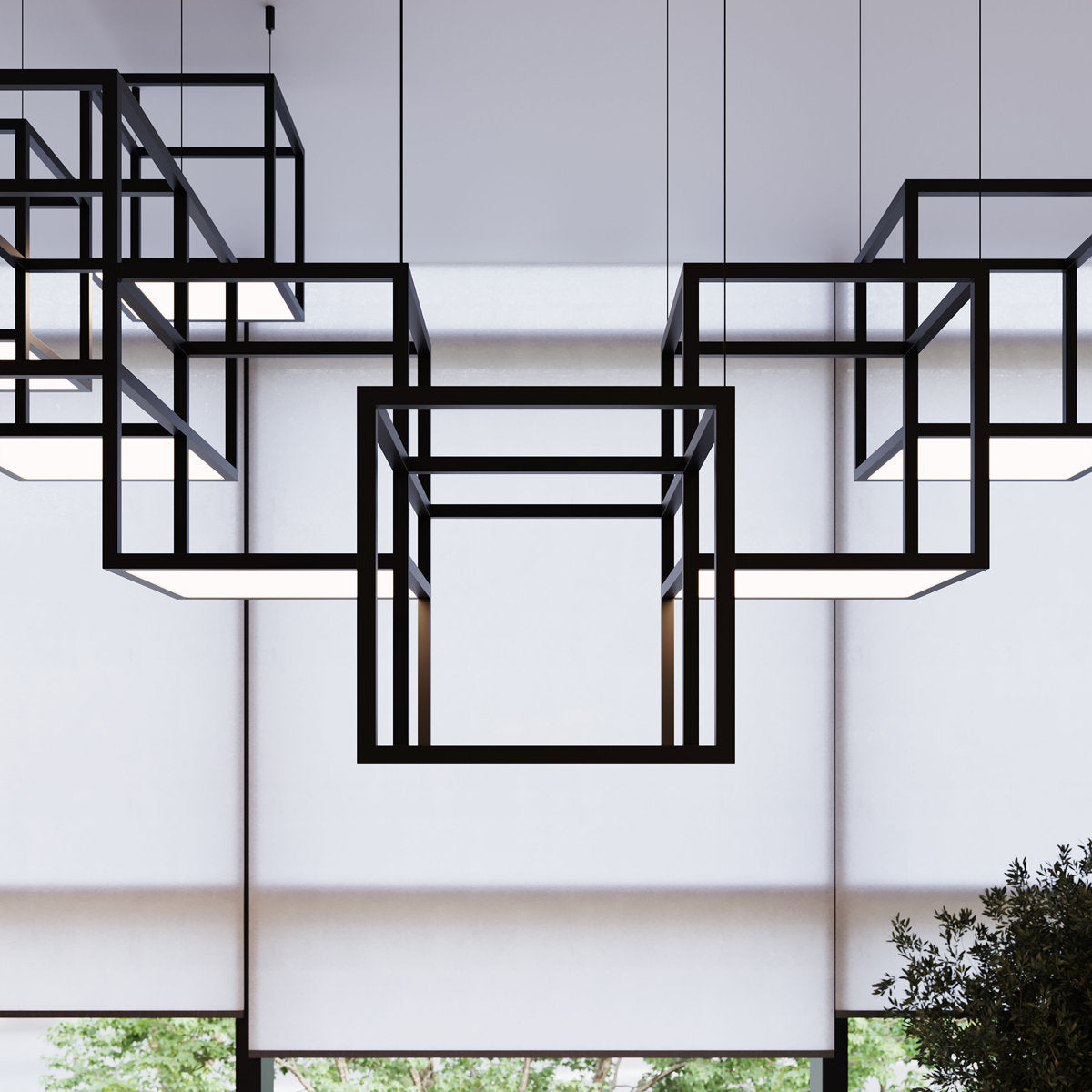 Cubix 12 - Light LED Chandelier