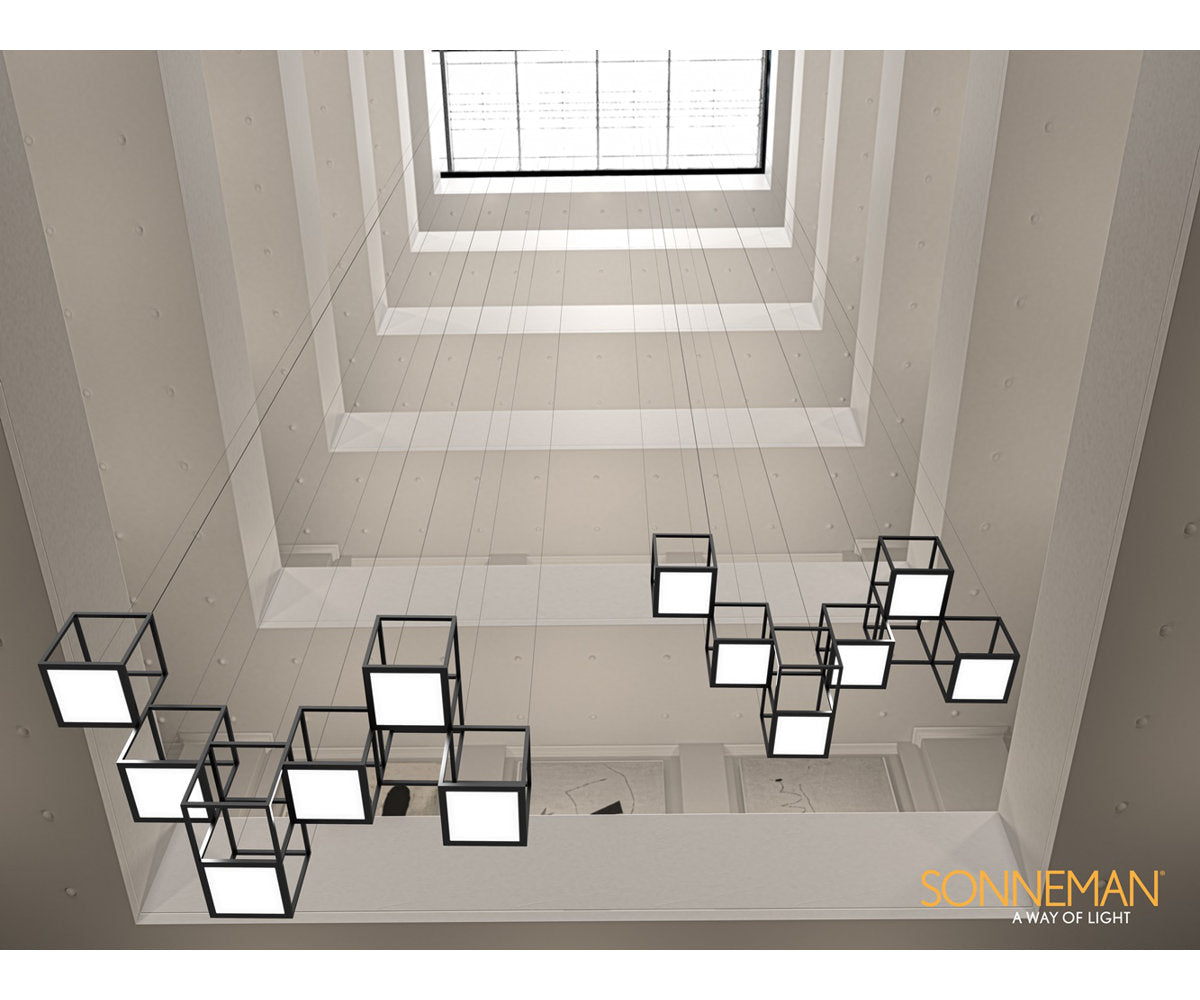 Cubix 12 - Light LED Chandelier