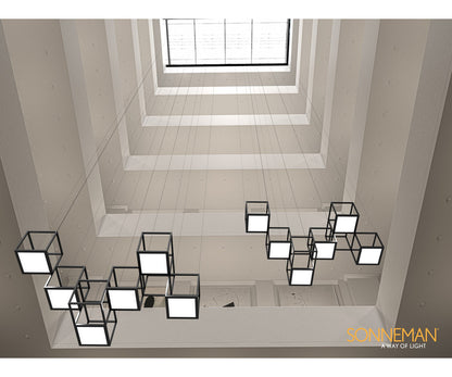 Cubix 12 - Light LED Chandelier