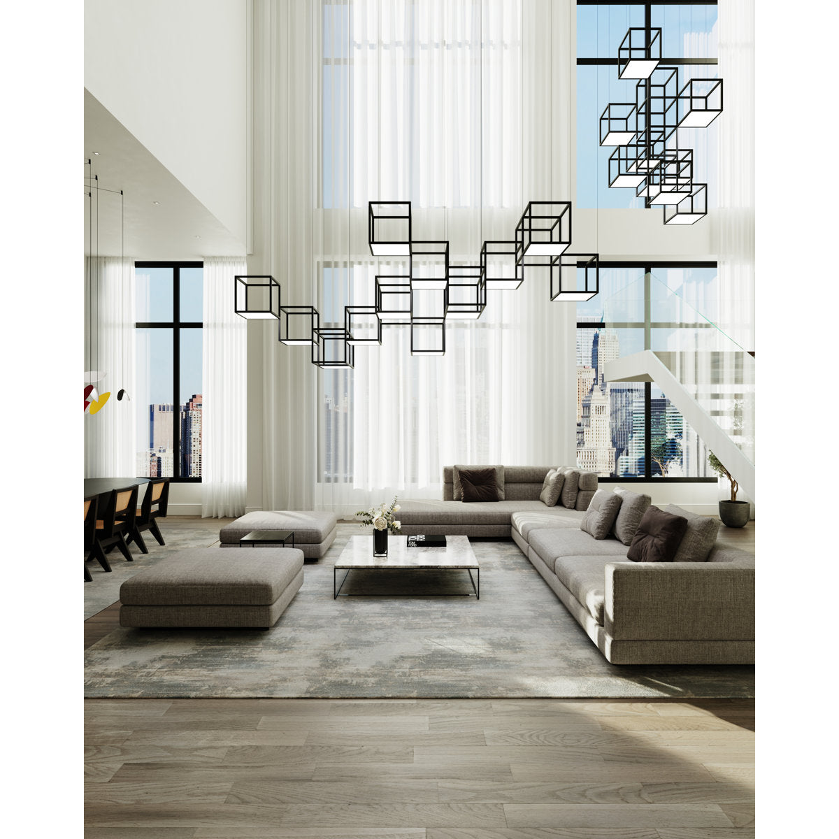 Cubix 12 - Light LED Chandelier