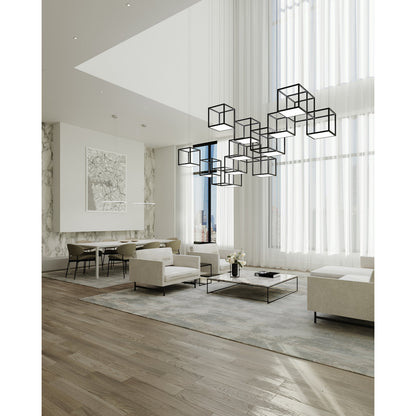 Cubix 12 - Light LED Chandelier