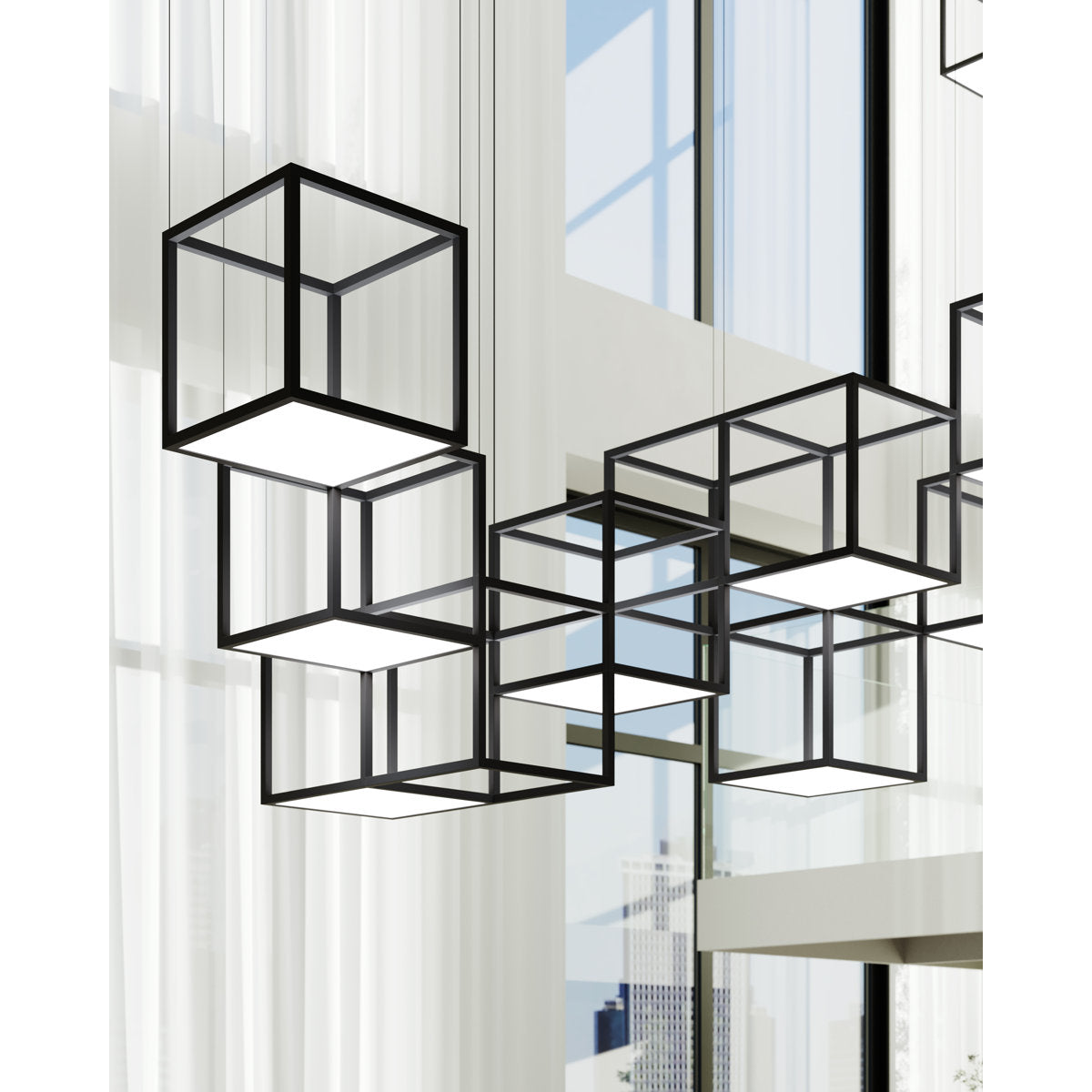 Cubix 12 - Light LED Chandelier