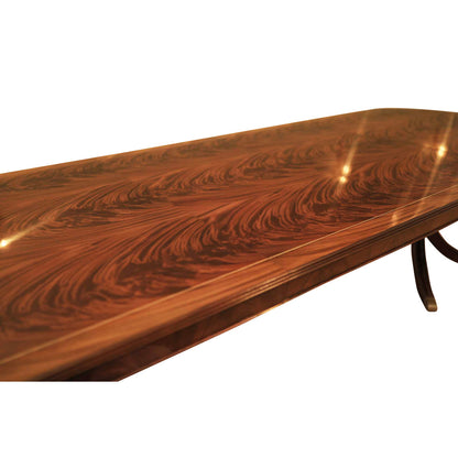 Custom Fit Classics Oval Mahogany Wood Dining Table