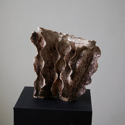 Rippled Clay Table Lamp