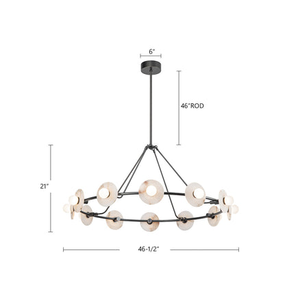 Dahlia 12 - Light LED Chandelier