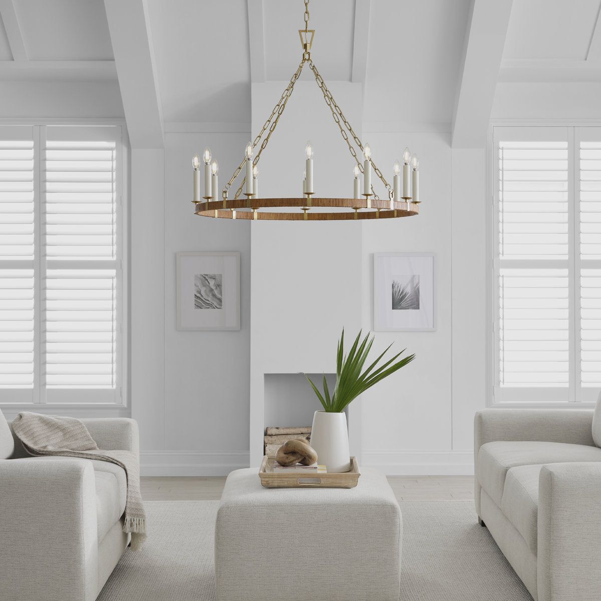 Darlana 12 - Light Wagon Wheel Chandelier