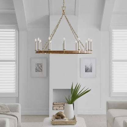 Darlana 12 - Light Wagon Wheel Chandelier
