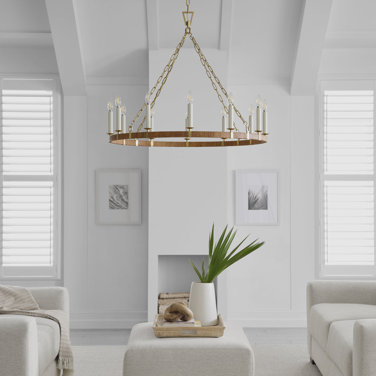 Darlana 12 - Light Wagon Wheel Chandelier