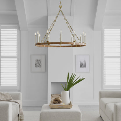 Darlana 12 - Light Wagon Wheel Chandelier