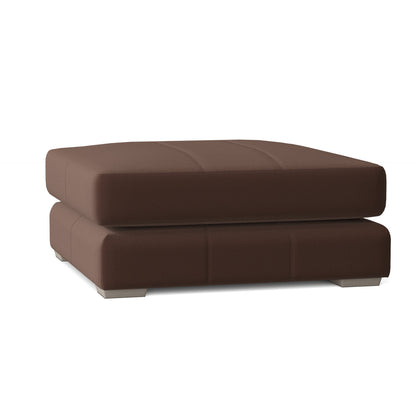 Dawkins 40.5'' Wide Genuine Leather Square Standard Ottoman