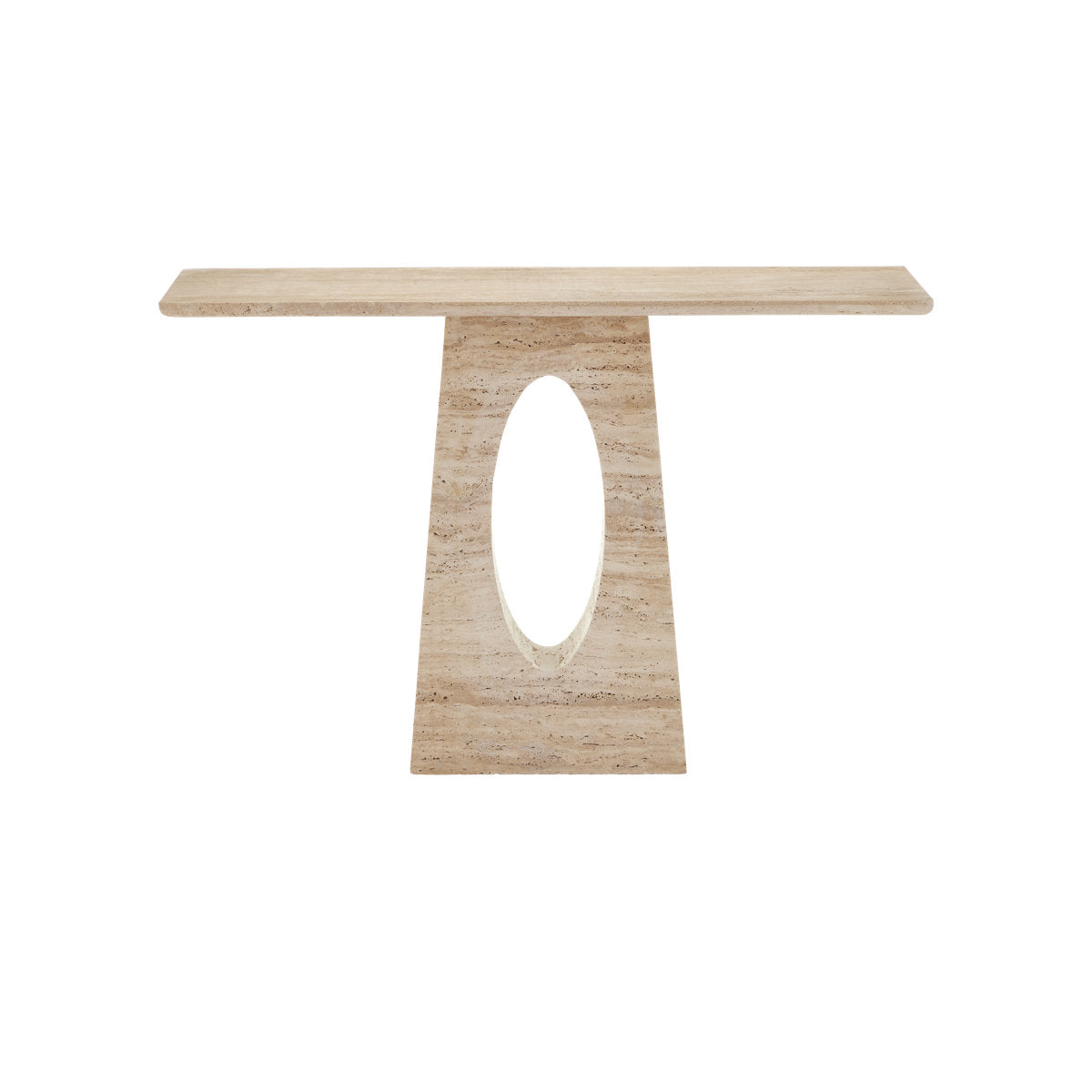 Demi Travertine Console Table