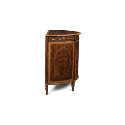 Demilune Solid Wood Accent Cabinet