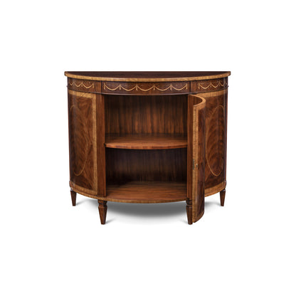 Demilune Solid Wood Accent Cabinet
