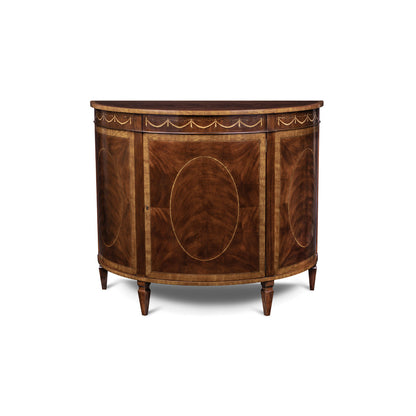 Demilune Solid Wood Accent Cabinet