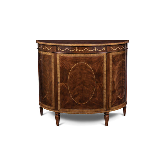 Demilune Solid Wood Accent Cabinet
