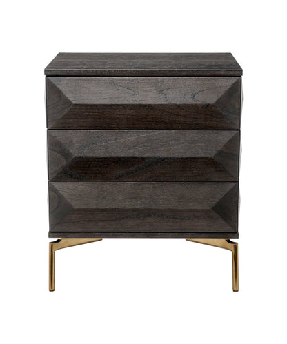 Denver 3 - Drawer Solid Wood Nightstand