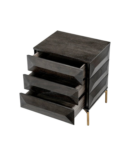 Denver 3 - Drawer Solid Wood Nightstand