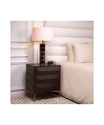 Denver 3 - Drawer Solid Wood Nightstand