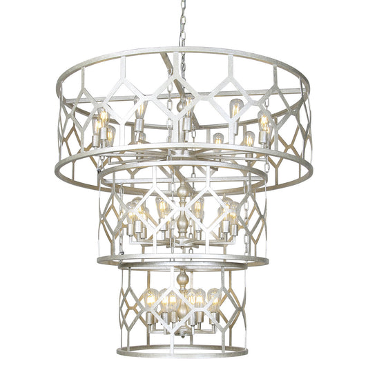 Diamond 24 - Light Unique / Statement Drum Chandelier