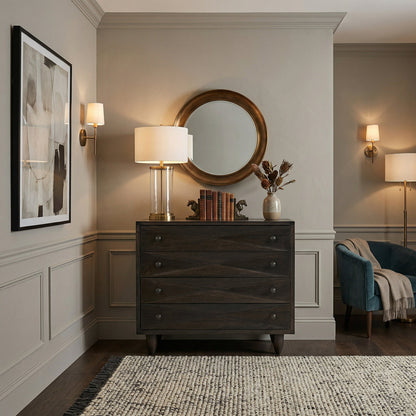 Diamond Solid Wood Accent Chest