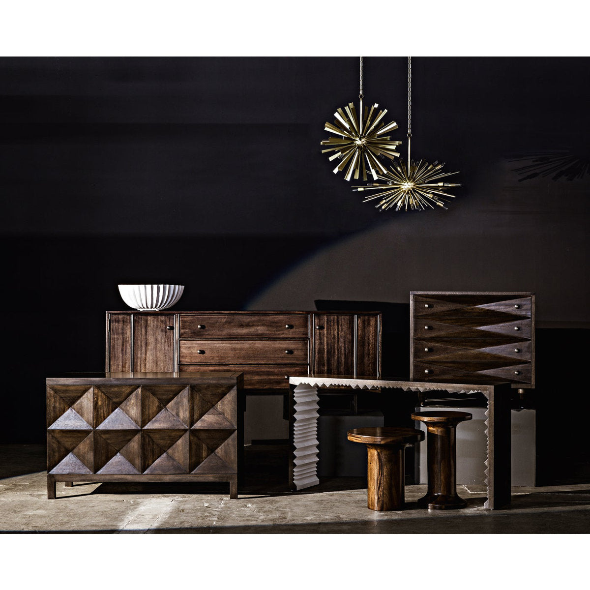 Diamond Solid Wood Accent Chest