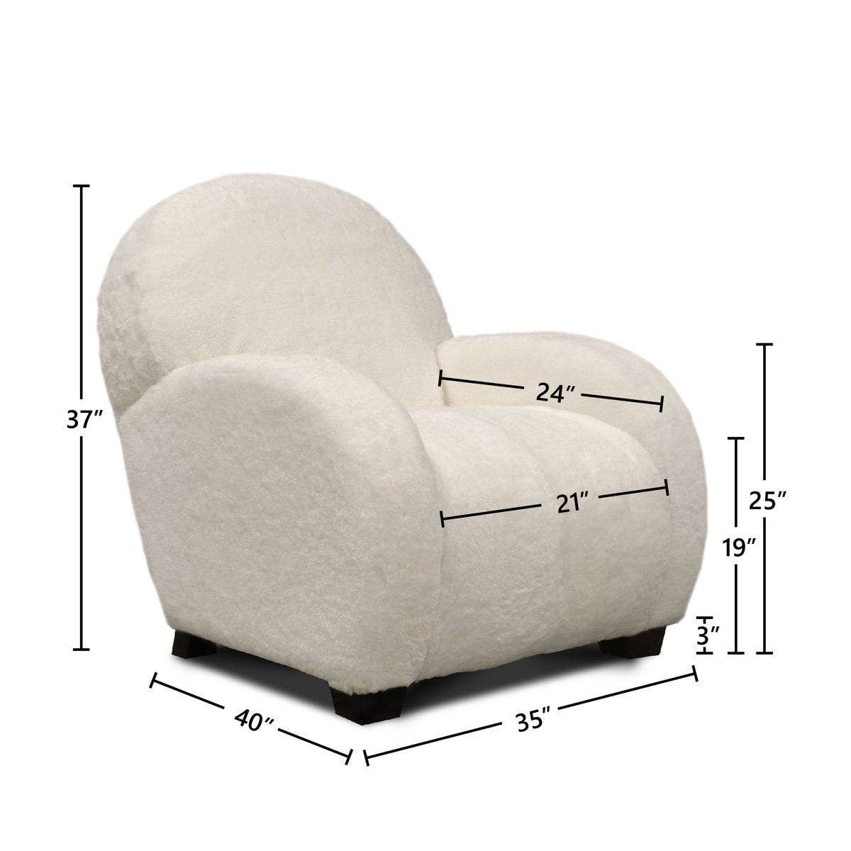Dolly Leather Armchair Chair with Ottoman