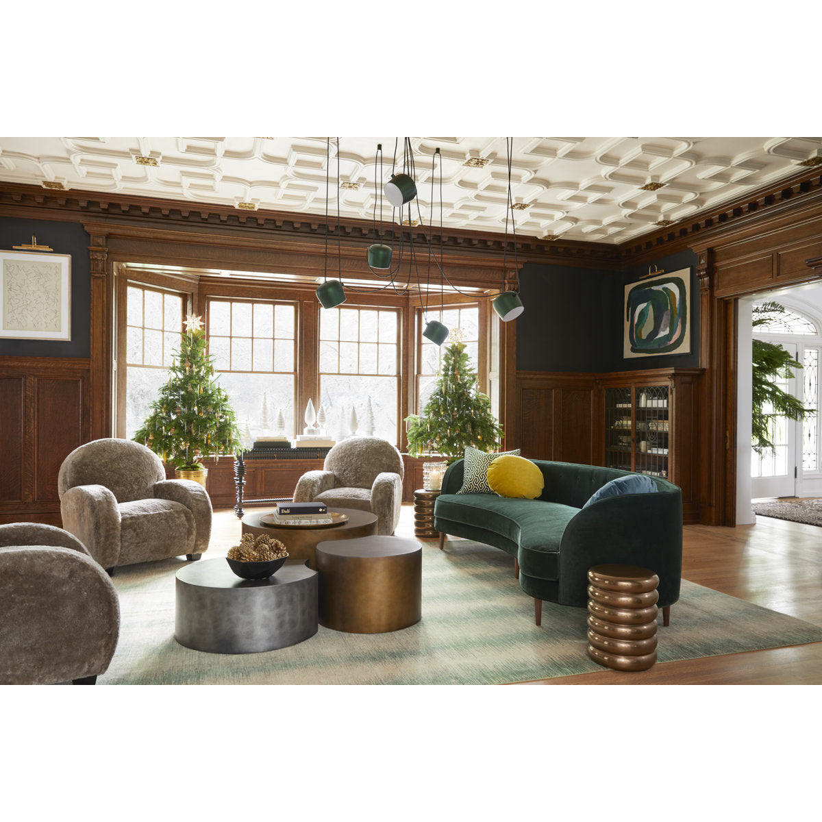 Dolly Leather Armchair Chair with Ottoman