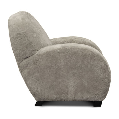 Dolly Leather Armchair Chair with Ottoman
