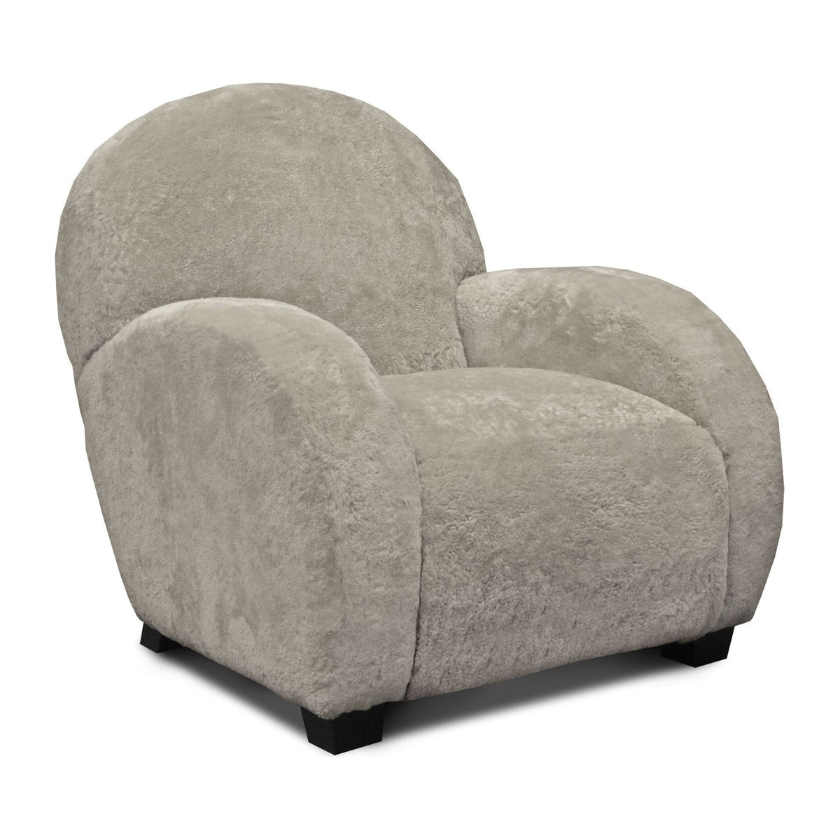Dolly Leather Armchair Chair with Ottoman