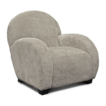 Dolly Leather Armchair Chair with Ottoman