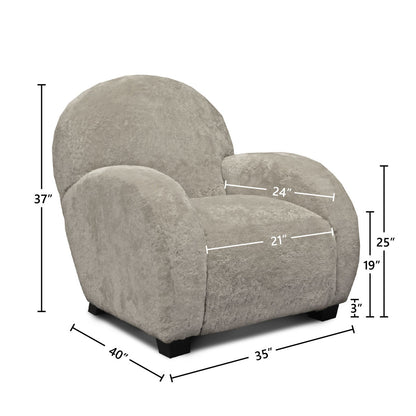 Dolly Leather Armchair Chair with Ottoman
