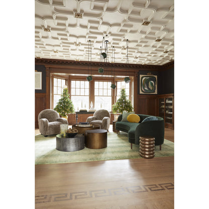 Dolly Leather Armchair Chair with Ottoman