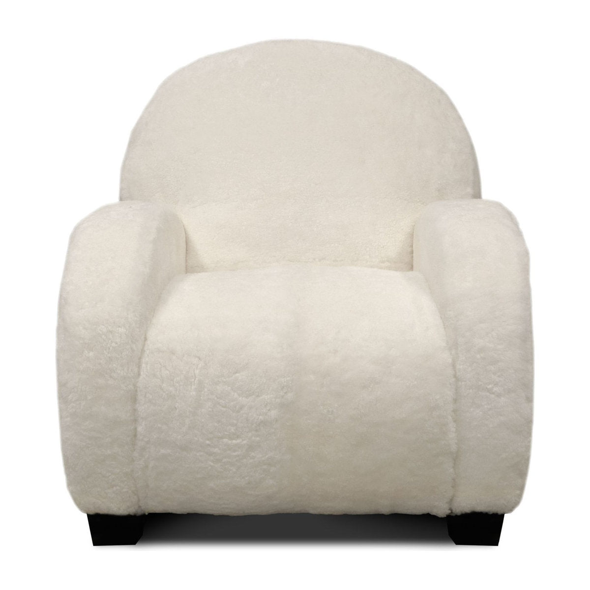 Dolly Leather Armchair Chair with Ottoman
