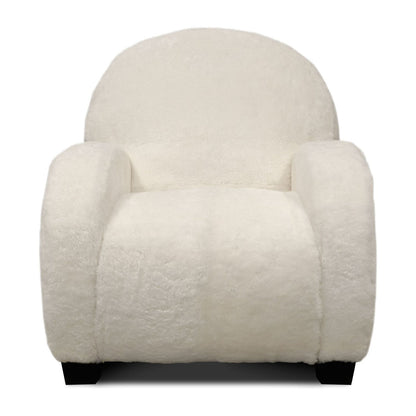 Dolly Leather Armchair Chair with Ottoman