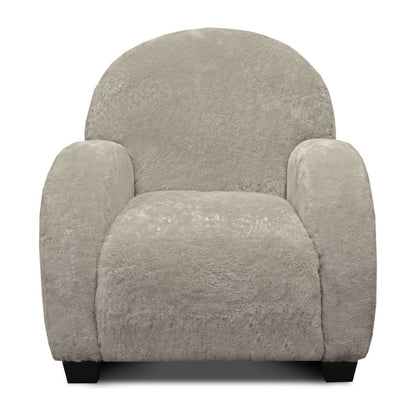 Dolly Leather Armchair Chair with Ottoman