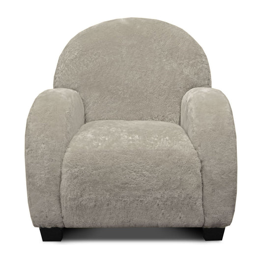 Dolly Leather Armchair Chair with Ottoman